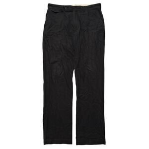 Engineered Garments Linen Relaxed Straight Leg Chino Pants Black Men's